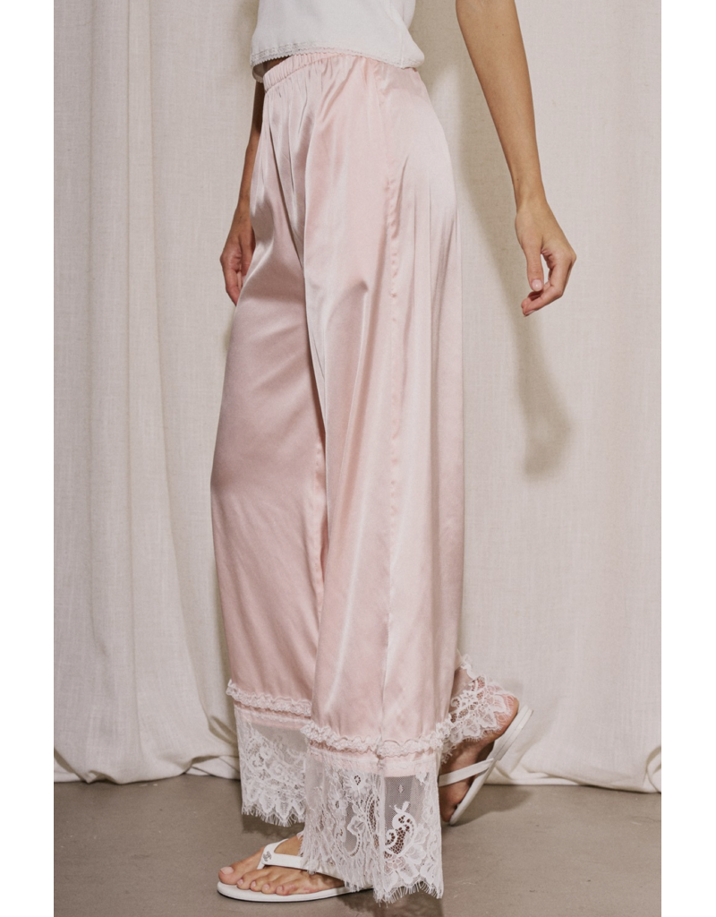 Diana Satin Lace Trim Pants