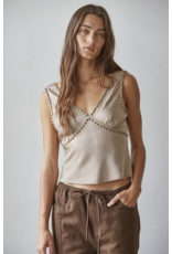 By Together Studded Cowgirl Satin Top