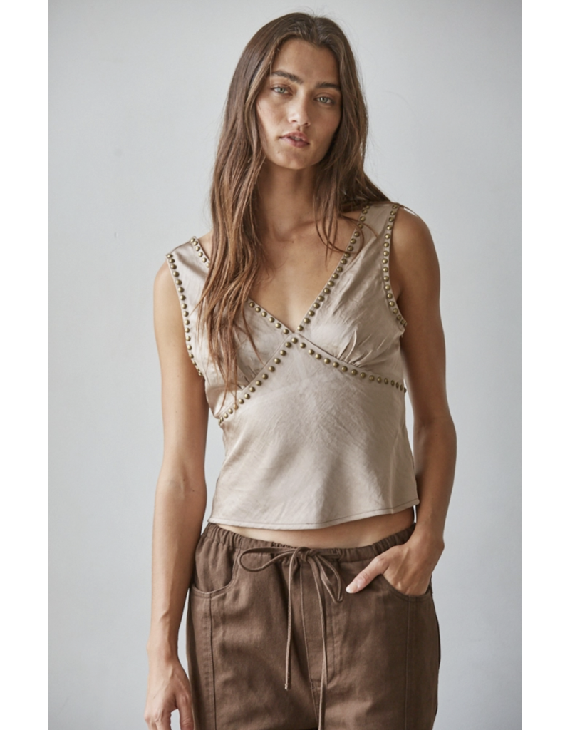 By Together Studded Cowgirl Satin Top