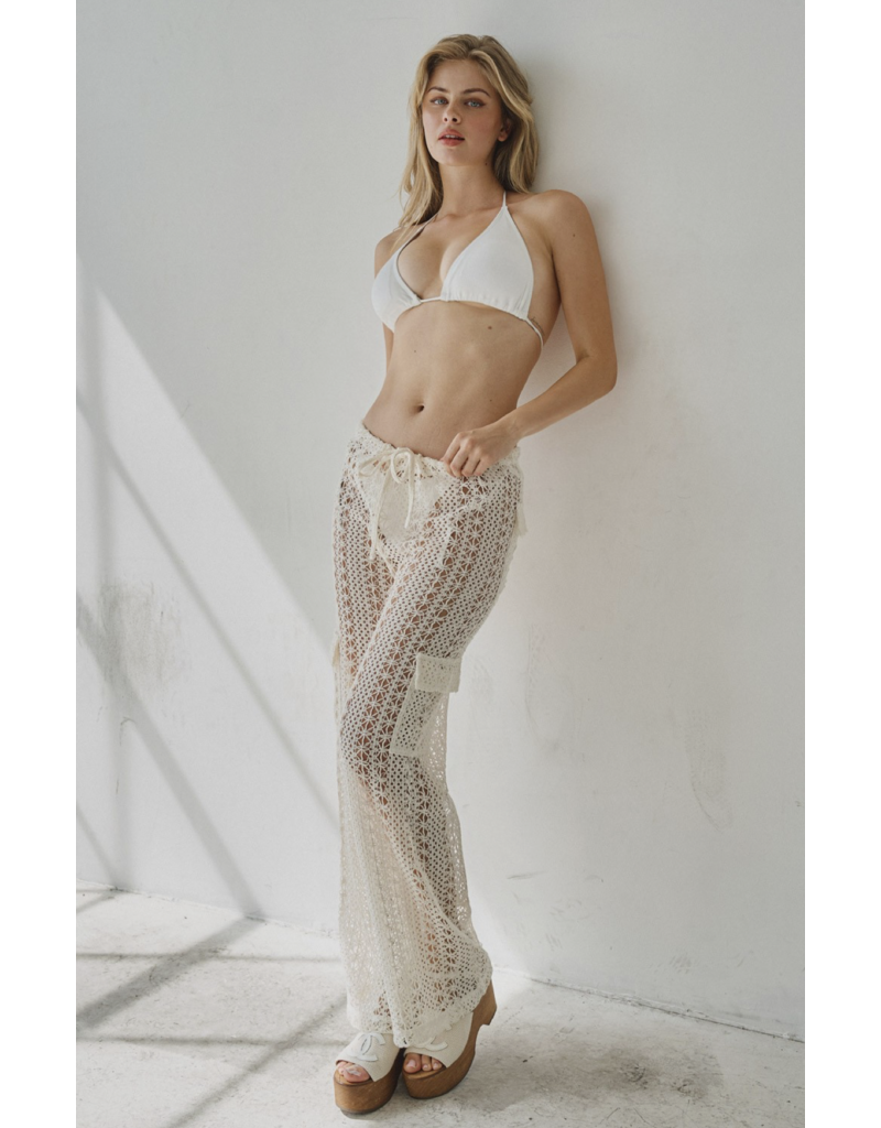 Nala Crochet Low Rise Cargo Cover Up Pants