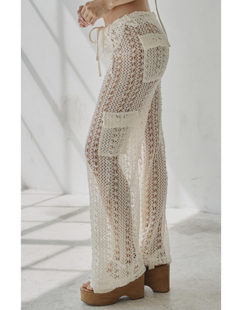 Nala Crochet Low Rise Cargo Cover Up Pants