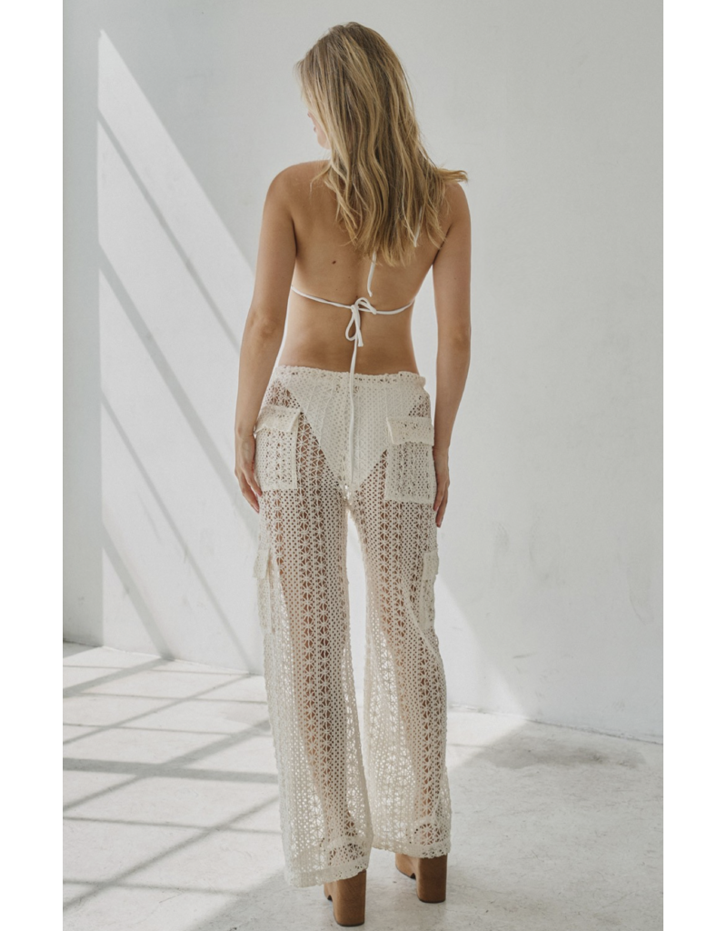 Nala Crochet Low Rise Cargo Cover Up Pants