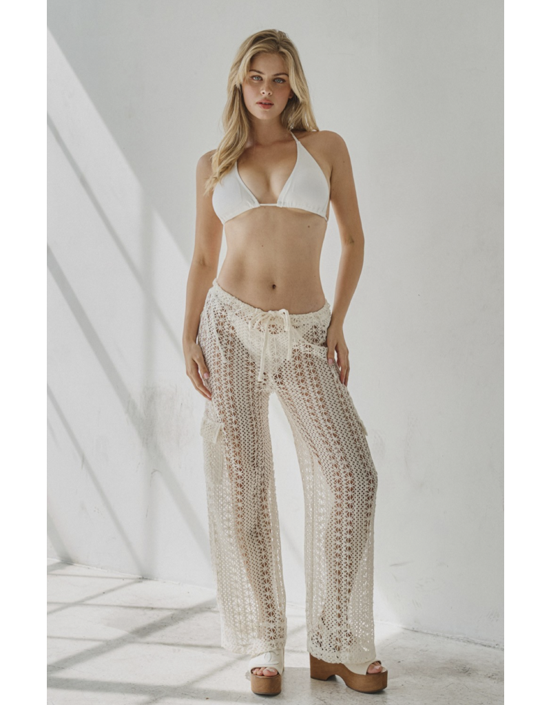 Nala Crochet Low Rise Cargo Cover Up Pants