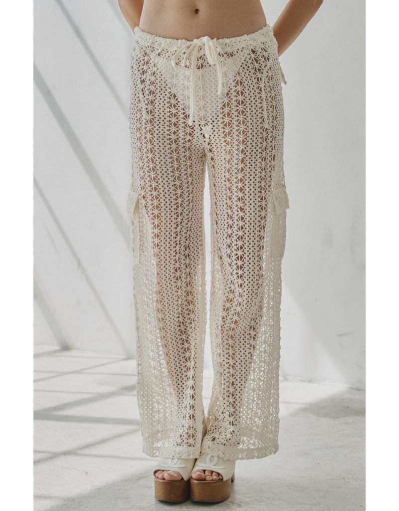 Nala Crochet Low Rise Cargo Cover Up Pants