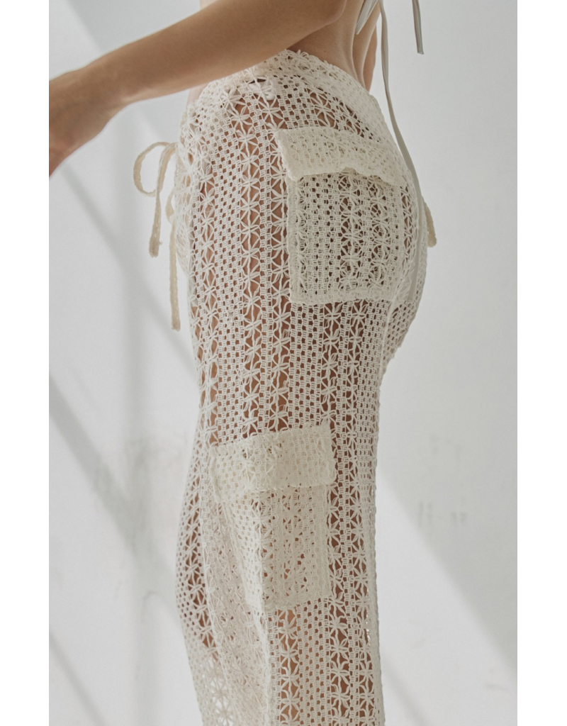 Nala Crochet Low Rise Cargo Cover Up Pants