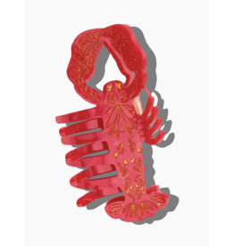 Hand-Painted Lobster Hair Claw Clip