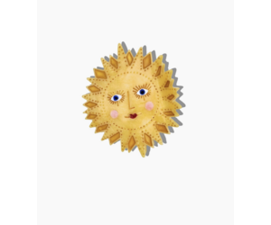 Hand-Painted Celestial Sun Hair Claw Clip - Christina's Boutique