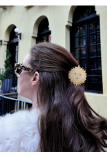 Hand-Painted Celestial Sun Hair Claw Clip