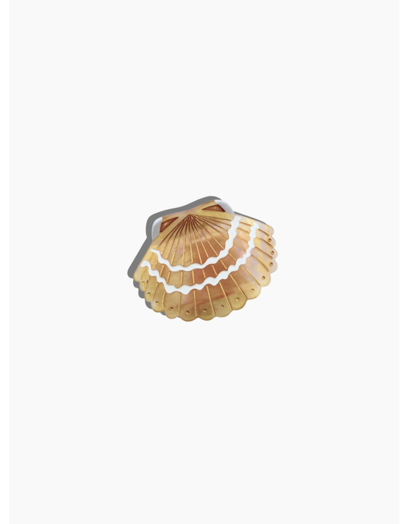 Hand-Painted Seashell Hair Claw