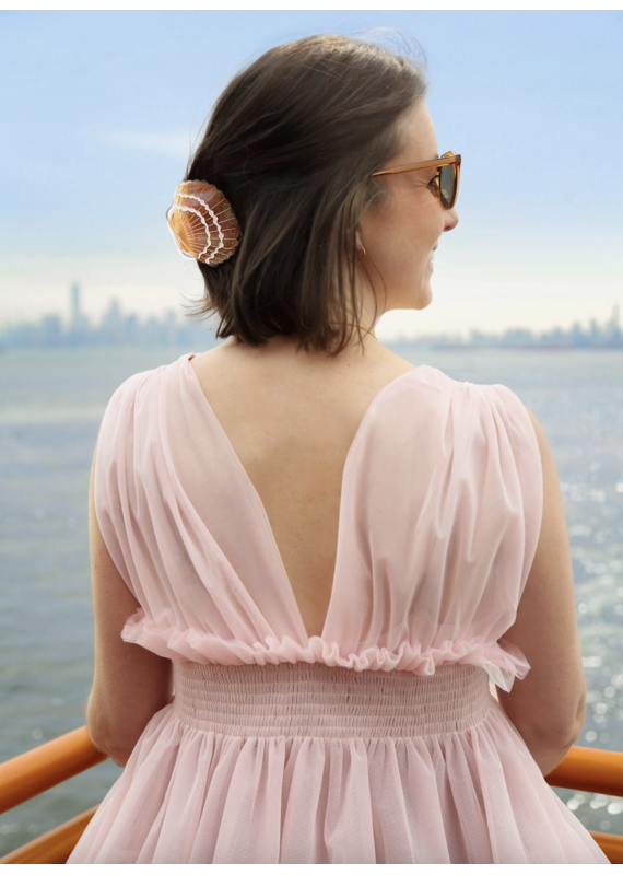 Hand-Painted Seashell Hair Claw