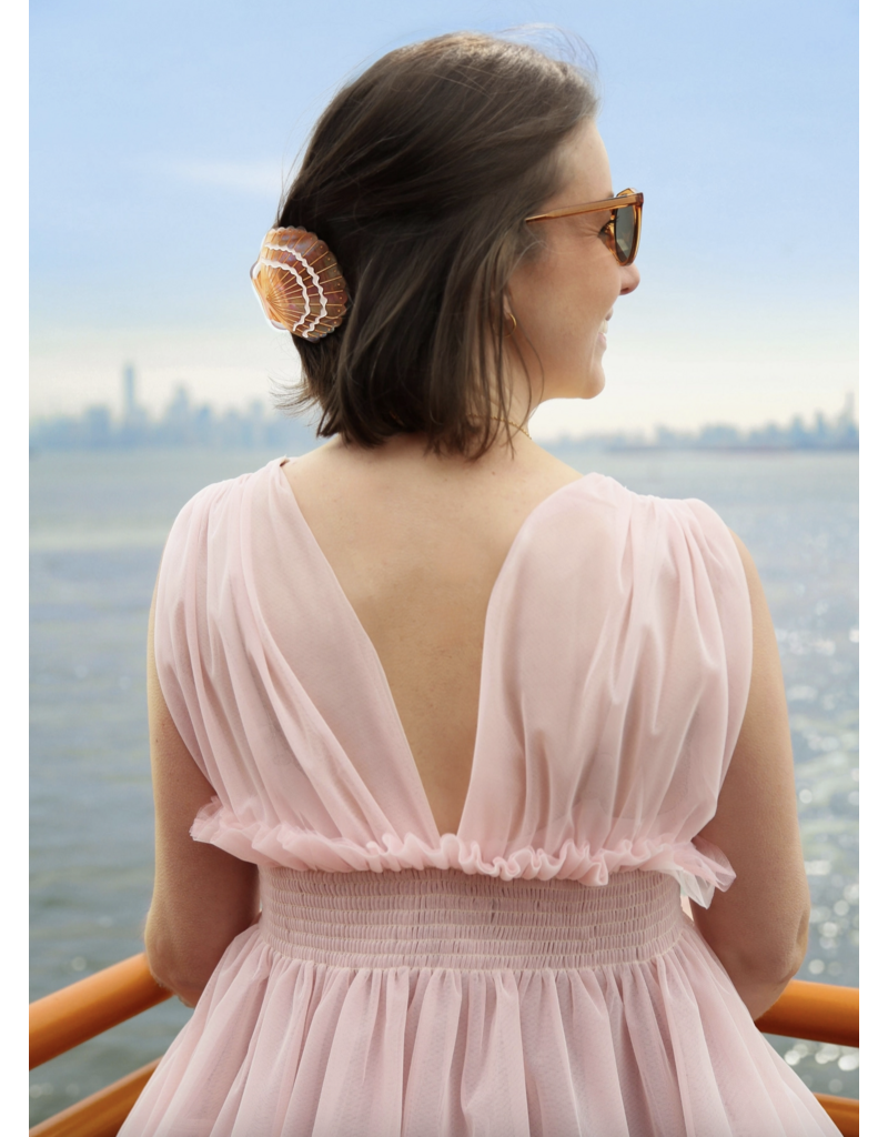 Hand-Painted Seashell Hair Claw