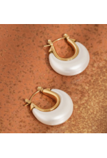 Flanerie Roselle 18K Gold Non-Tarnish Hoop Earrings