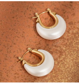 Flanerie Roselle 18K Gold Non-Tarnish Hoop Earrings