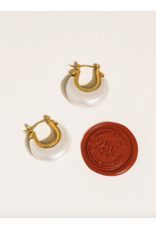 Flanerie Roselle 18K Gold Non-Tarnish Hoop Earrings