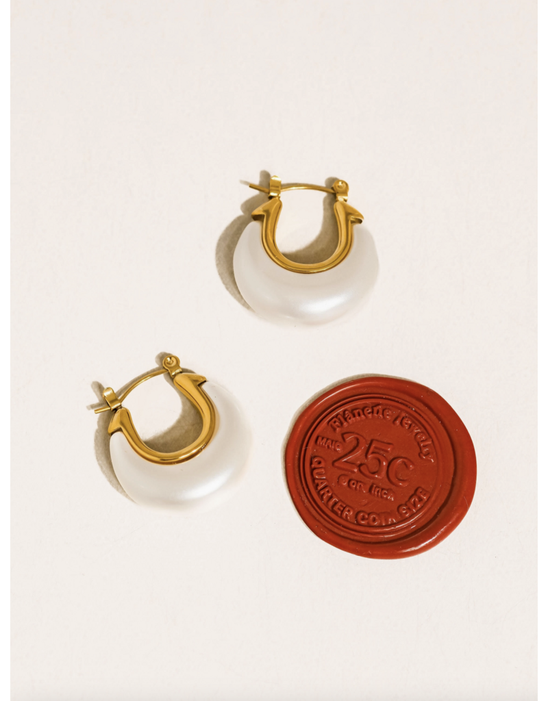 Flanerie Roselle 18K Gold Non-Tarnish Hoop Earrings