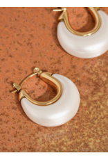 Flanerie Roselle 18K Gold Non-Tarnish Hoop Earrings