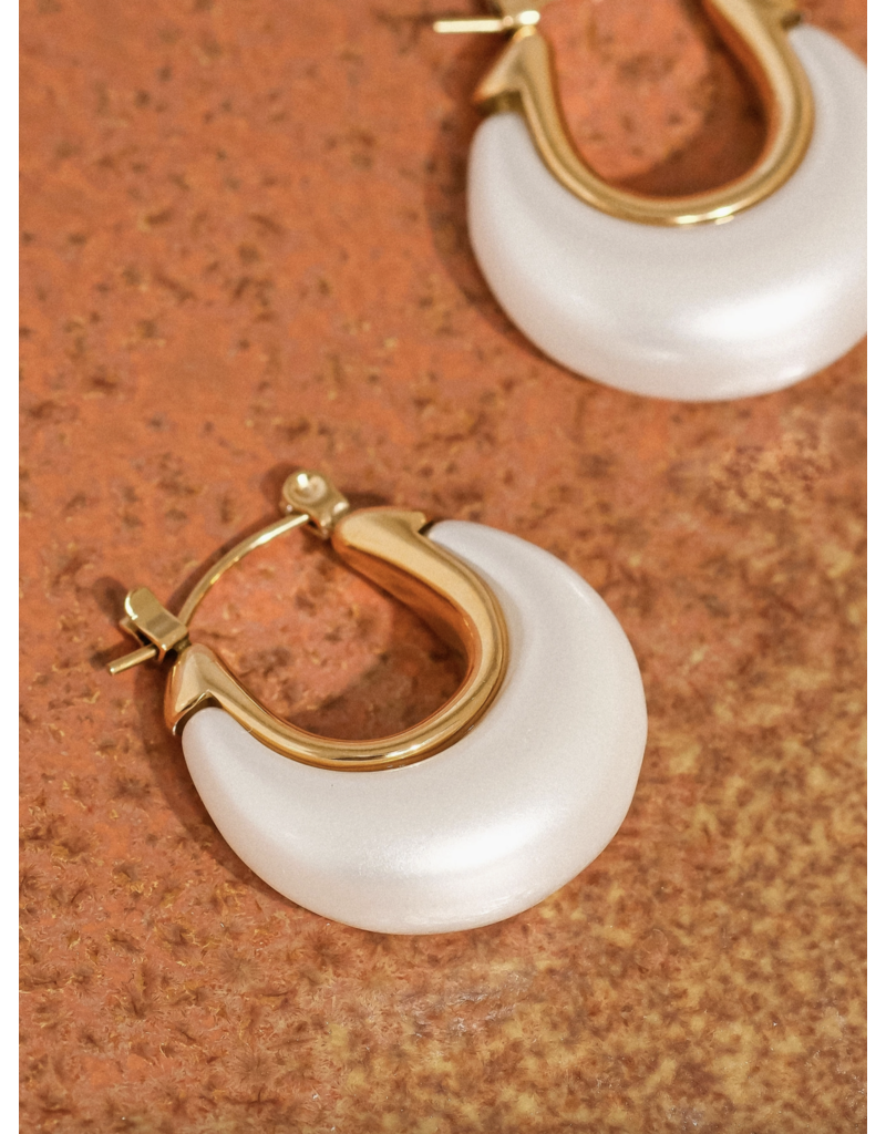 Flanerie Roselle 18K Gold Non-Tarnish Hoop Earrings