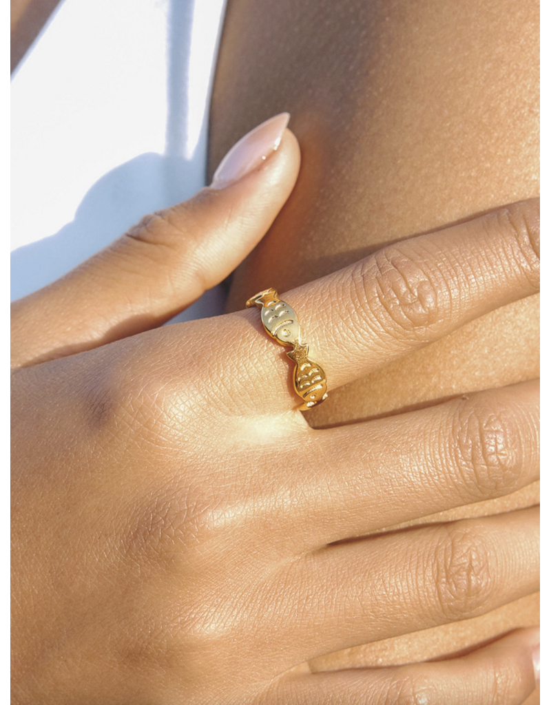 Flanerie Livia 18K Gold Non-Tarnish Fish Wrap Ring