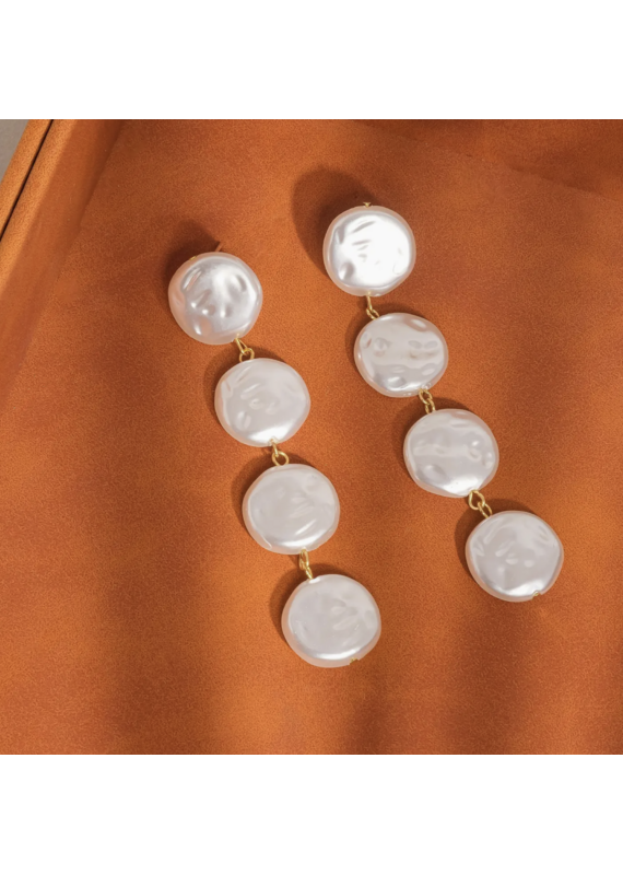 Flanerie Héloïse 18K Non-Tarnish Pearl Drop Earring