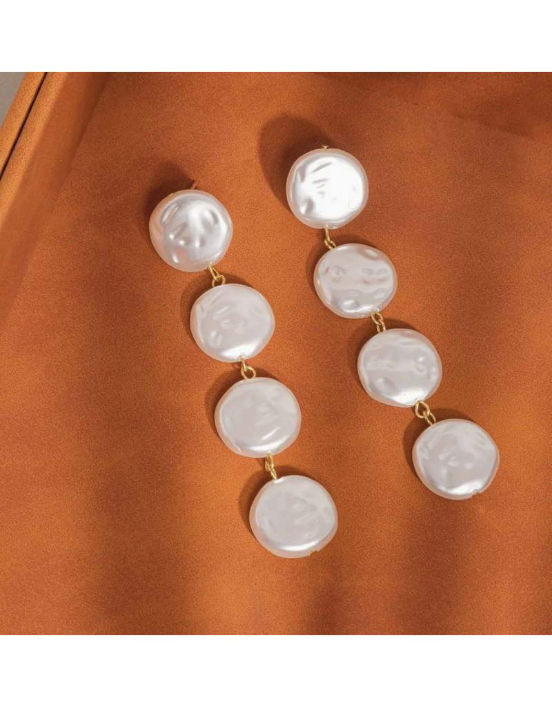 Flanerie Héloïse 18K Non-Tarnish Pearl Drop Earring