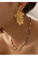 Flanerie Ivy 18K Gold Non-Tarnish Flower Earring