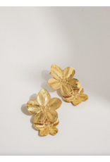 Flanerie Ivy 18K Gold Non-Tarnish Flower Earring