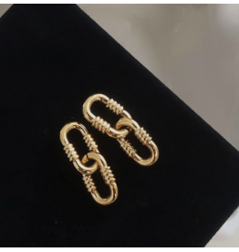 Flanerie Rêve 18K Gold Non-Tarnish Link Earrings