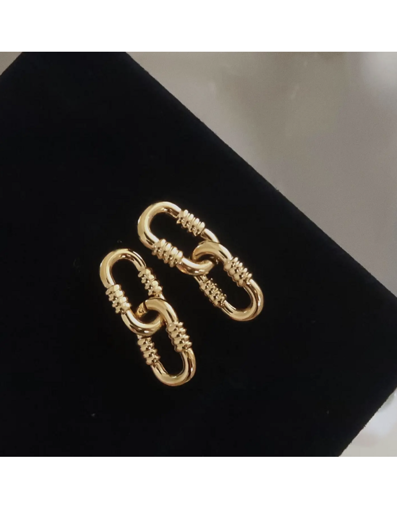 Flanerie Rêve 18K Gold Non-Tarnish Link Earrings
