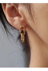 Flanerie Rêve 18K Gold Non-Tarnish Link Earrings