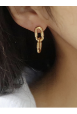 Flanerie Rêve 18K Gold Non-Tarnish Link Earrings