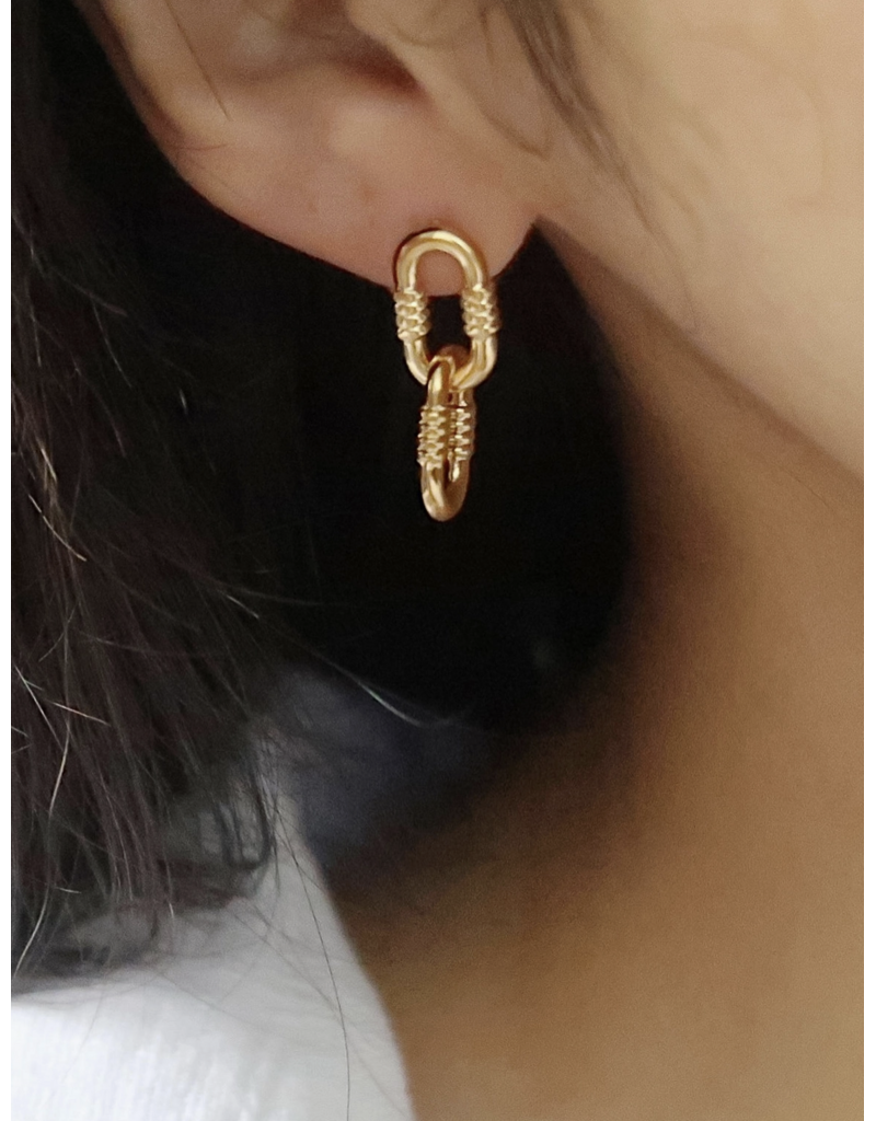 Flanerie Rêve 18K Gold Non-Tarnish Link Earrings