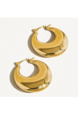 Flanerie Catherine Non-Tarnish Classic Hoop Earring