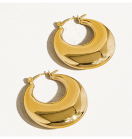 Flanerie Catherine Non-Tarnish Classic Hoop Earring