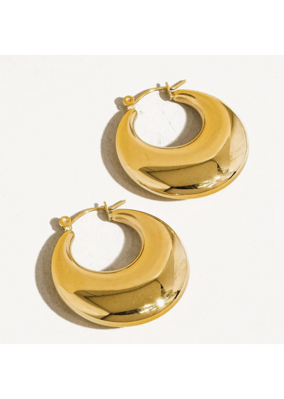 Flanerie Catherine Non-Tarnish Classic Hoop Earring
