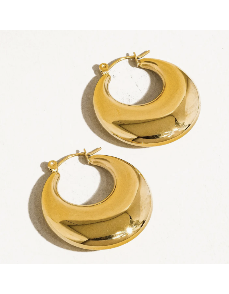 Flanerie Catherine Non-Tarnish Classic Hoop Earring