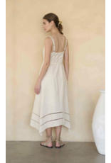 Moon River Ashley Asymmetric Belted Midi Dress