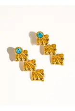 Flanerie Clay 18k Gold Non-Tarnish Shell Earring