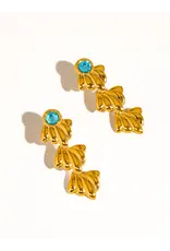 Flanerie Clay 18k Gold Non-Tarnish Shell Earring