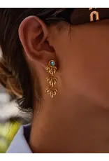 Flanerie Clay 18k Gold Non-Tarnish Shell Earring