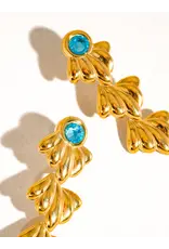 Flanerie Clay 18k Gold Non-Tarnish Shell Earring