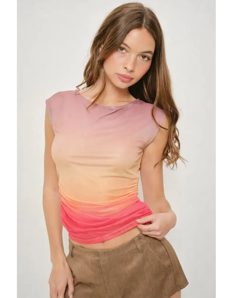 Pretty Garbage Marla Ombre Mesh Top