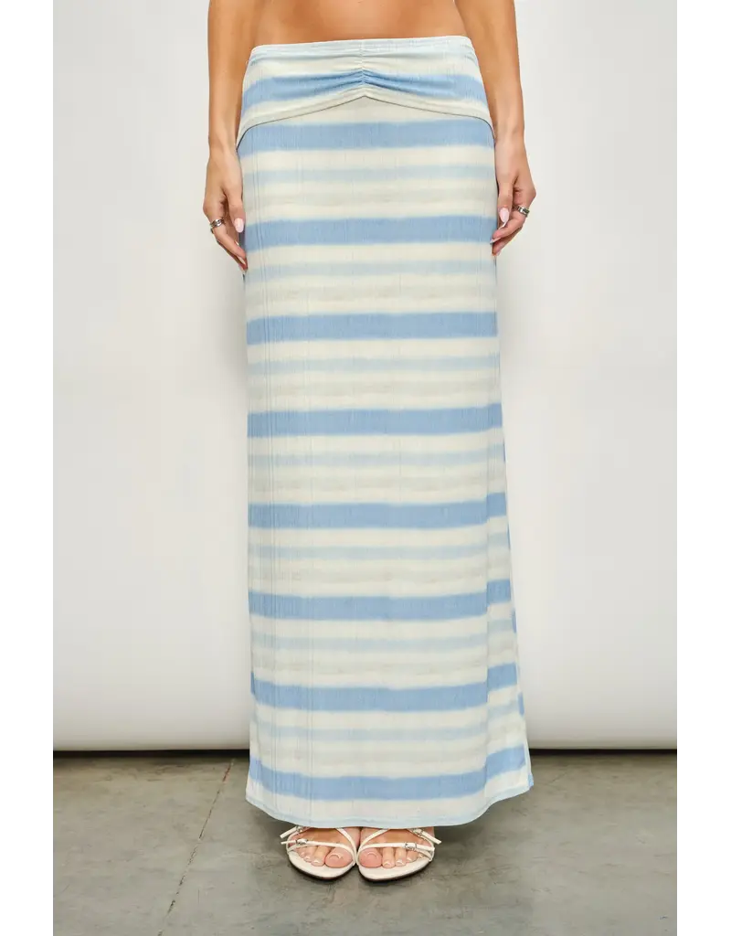 Pretty Garbage Garnet Striped Maxi Skirt