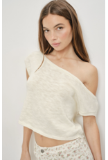 Pretty Garbage Faye Off Shoulder Knit Top