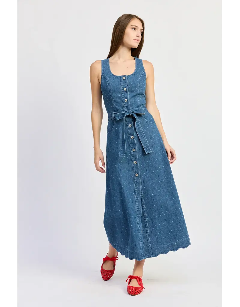 En Saison Heidi Denim Midi Dress