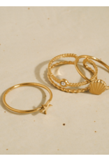 Flanerie Oslo 18K Gold Non-Tarnish Stackable Rings