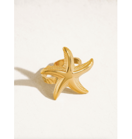 Flanerie Sunset 18K Gold Non-Tarnish Starfish Ring