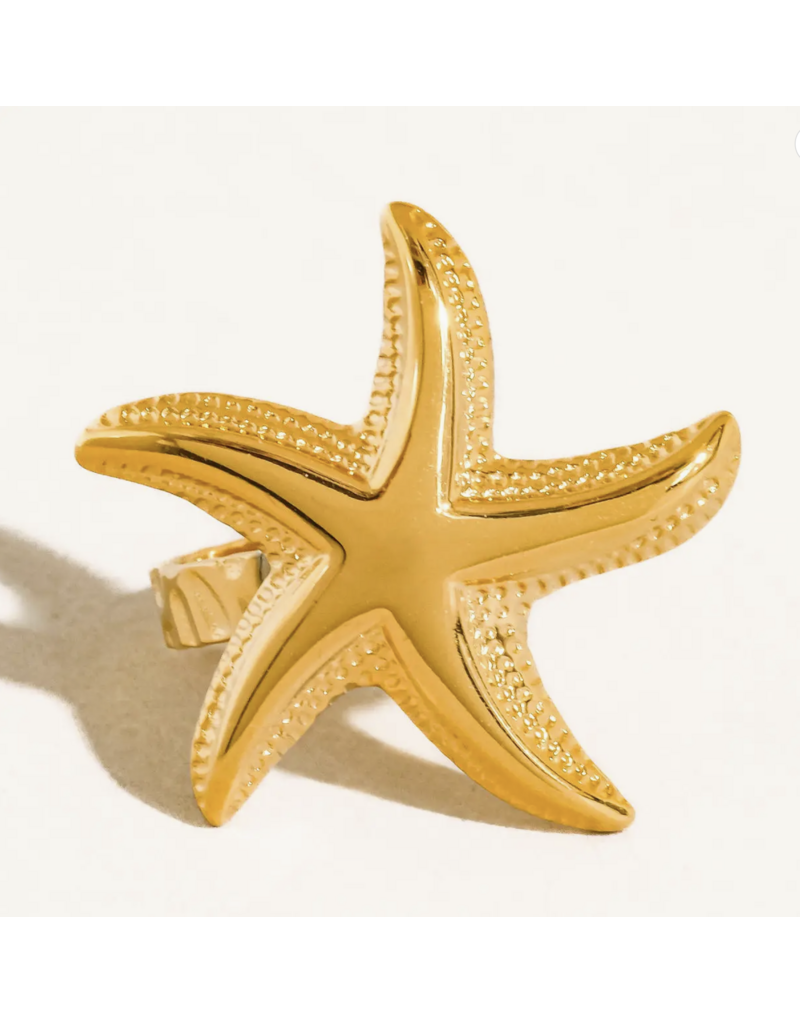 Flanerie Sunset 18K Gold Non-Tarnish Starfish Ring