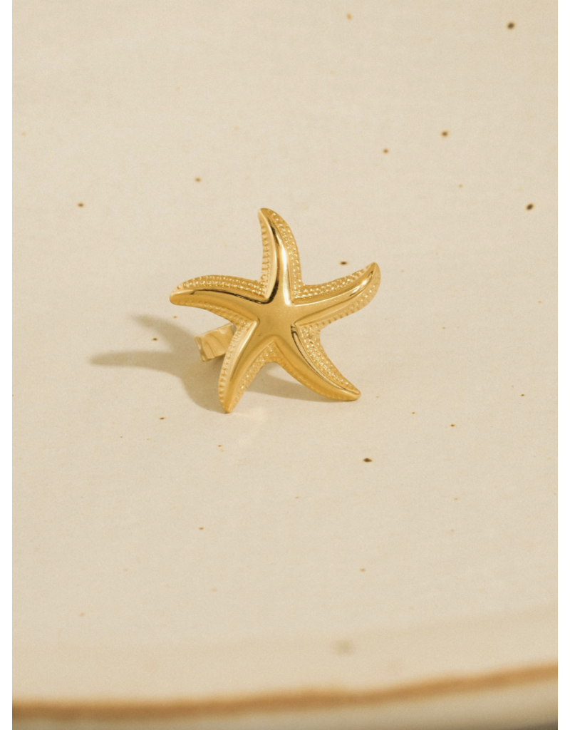 Flanerie Sunset 18K Gold Non-Tarnish Starfish Ring