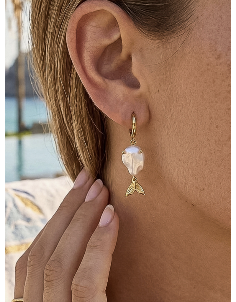 Flanerie Pearlette 18K Gold Non-Tarnish Earrings