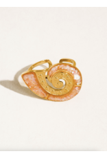 Flanerie Shellnee 18K Gold Non-Tarnish Shell Ring